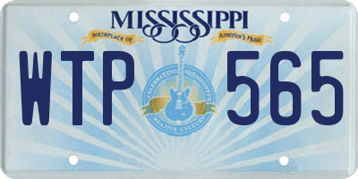 MS license plate WTP565