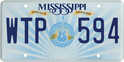 MS license plate WTP594