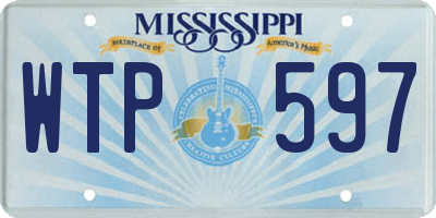 MS license plate WTP597