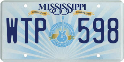 MS license plate WTP598