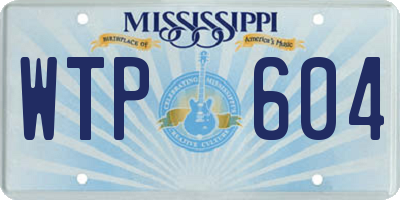 MS license plate WTP604