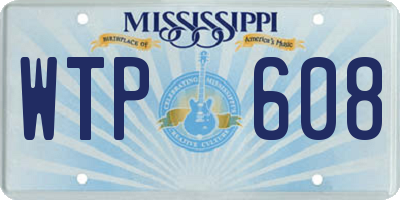 MS license plate WTP608