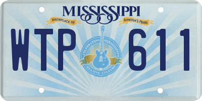 MS license plate WTP611