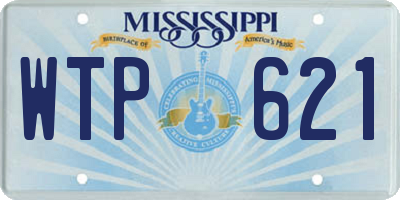 MS license plate WTP621