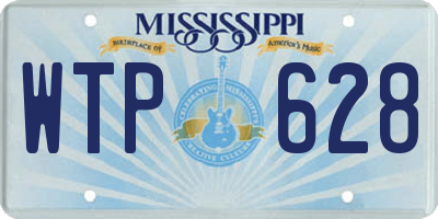 MS license plate WTP628