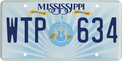 MS license plate WTP634