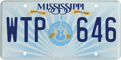MS license plate WTP646
