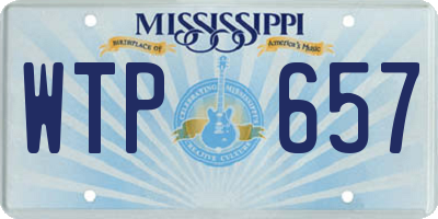 MS license plate WTP657