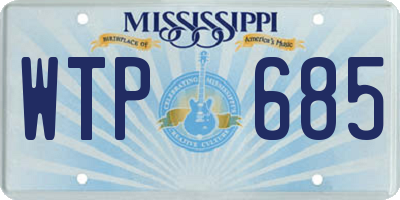 MS license plate WTP685