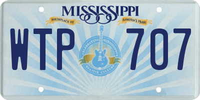 MS license plate WTP707