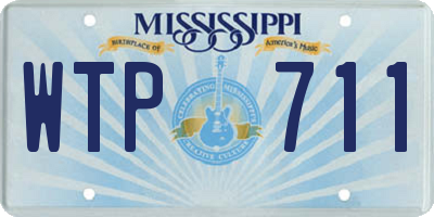 MS license plate WTP711