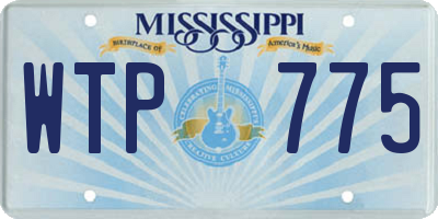 MS license plate WTP775