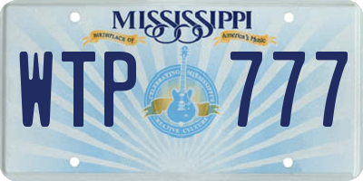 MS license plate WTP777