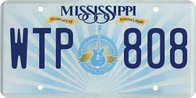 MS license plate WTP808