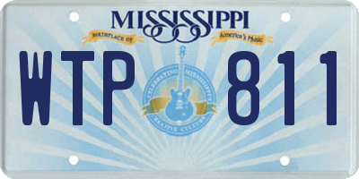 MS license plate WTP811