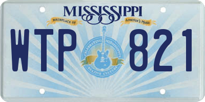 MS license plate WTP821