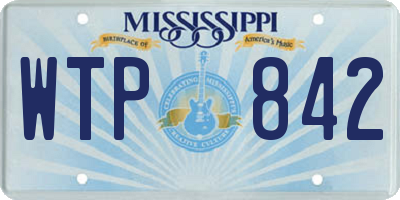 MS license plate WTP842