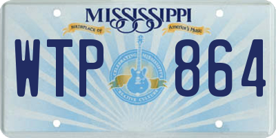MS license plate WTP864