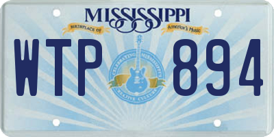 MS license plate WTP894