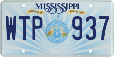 MS license plate WTP937