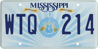 MS license plate WTQ214