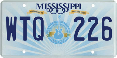 MS license plate WTQ226