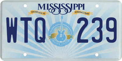MS license plate WTQ239
