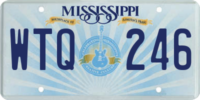 MS license plate WTQ246