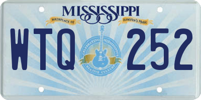 MS license plate WTQ252