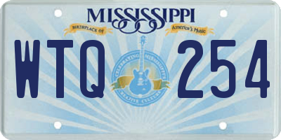 MS license plate WTQ254