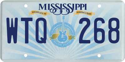 MS license plate WTQ268