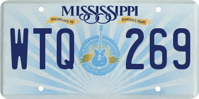 MS license plate WTQ269