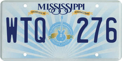 MS license plate WTQ276