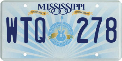 MS license plate WTQ278