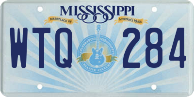 MS license plate WTQ284