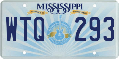 MS license plate WTQ293