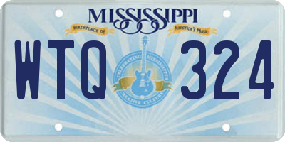 MS license plate WTQ324