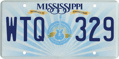 MS license plate WTQ329
