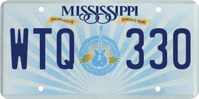MS license plate WTQ330
