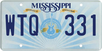 MS license plate WTQ331