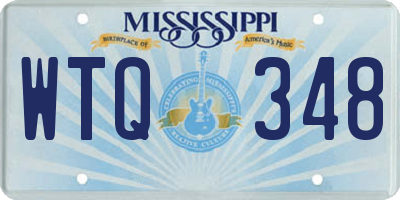 MS license plate WTQ348