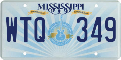 MS license plate WTQ349