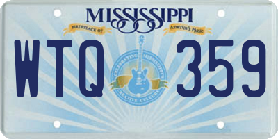 MS license plate WTQ359