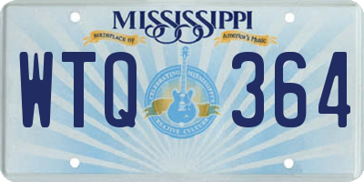 MS license plate WTQ364