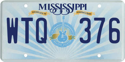 MS license plate WTQ376