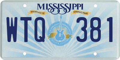 MS license plate WTQ381