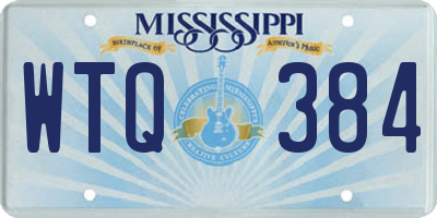 MS license plate WTQ384