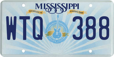 MS license plate WTQ388