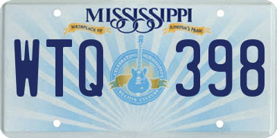 MS license plate WTQ398