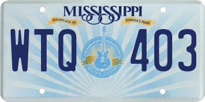 MS license plate WTQ403